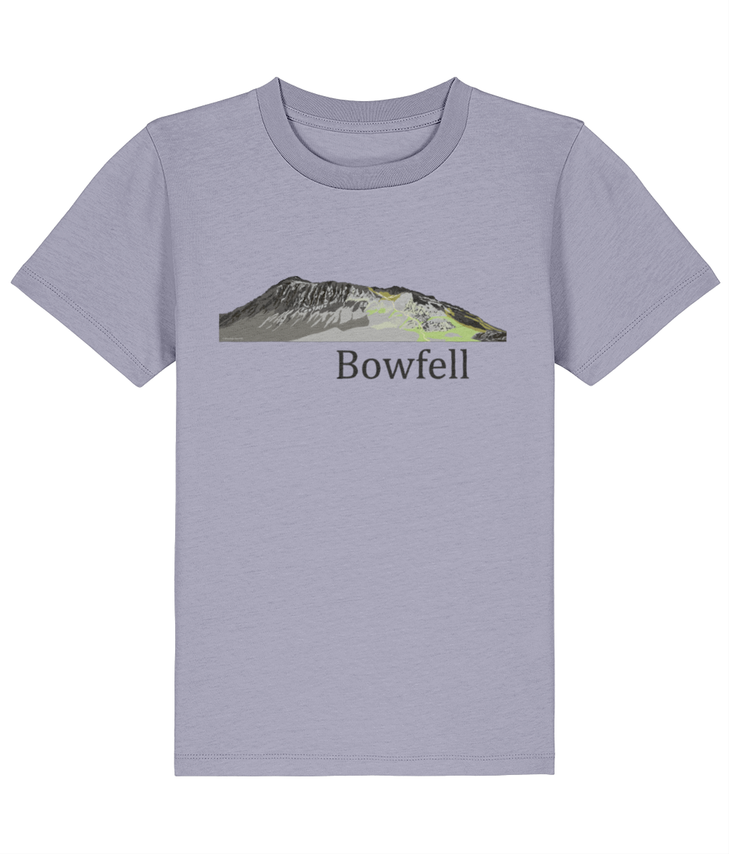 Lake District Kids's T-Shirt Bowfell, Front, Lavender