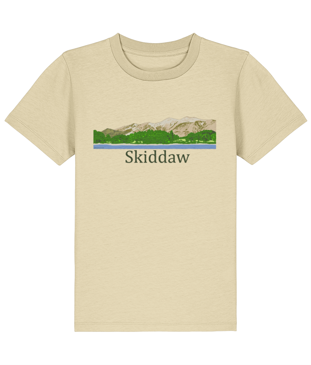 Lake District Kid's T-Shirt Skiddaw, Front, Butter