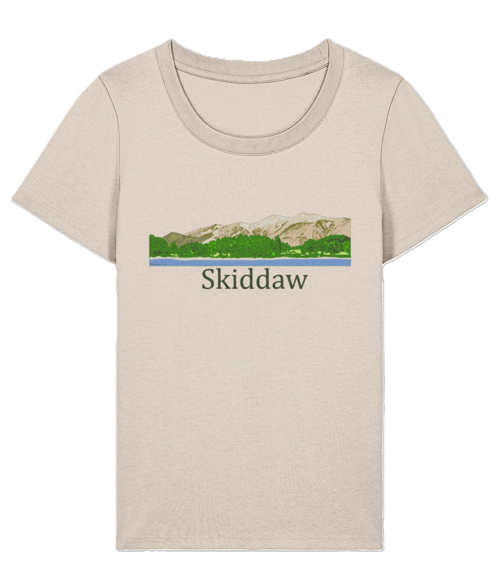 Lake District Women's T-Shirt Skiddaw, Front, Cream