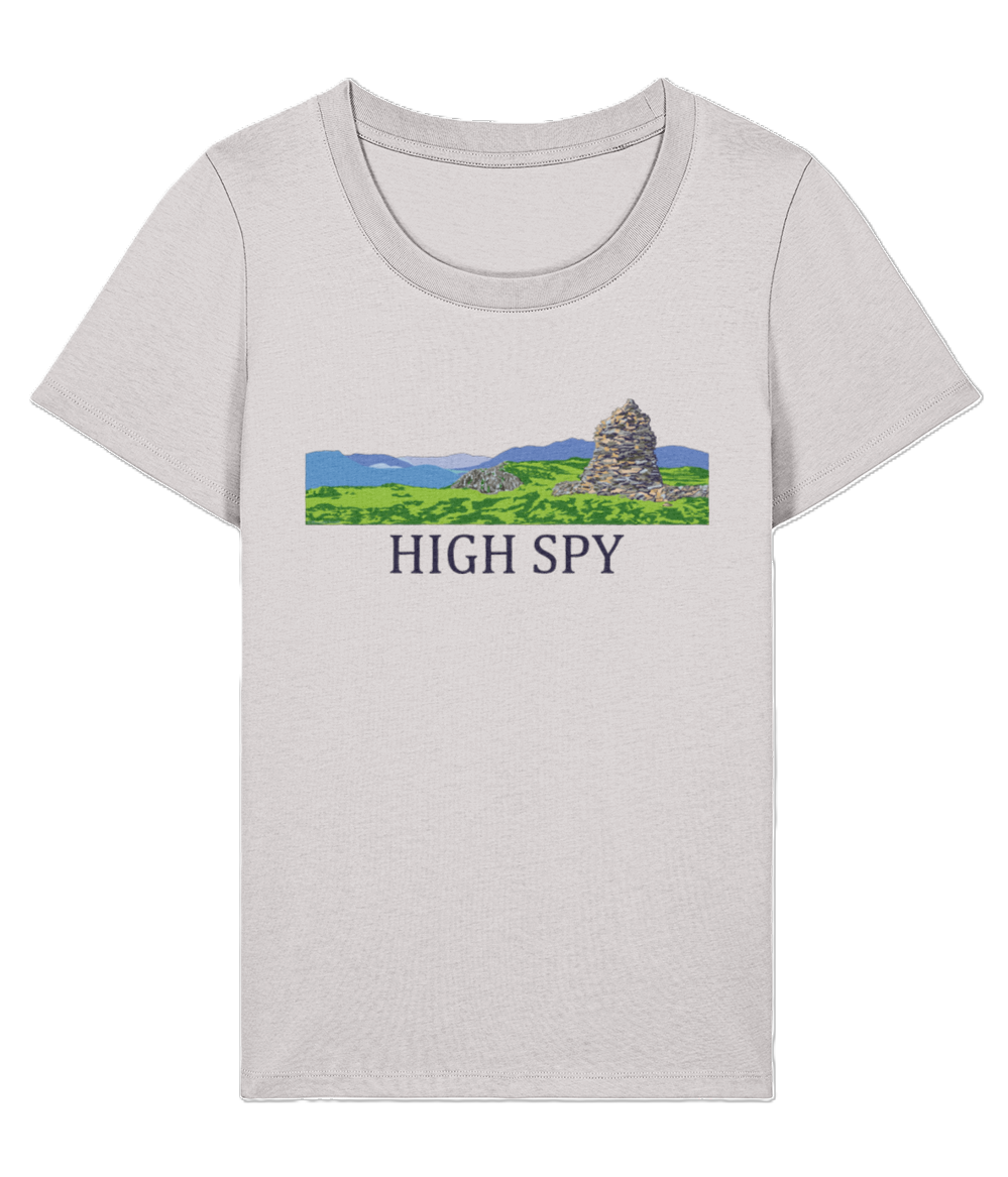 Lake District Women's T-Shirt High Spy, Front, Cool Heather Grey