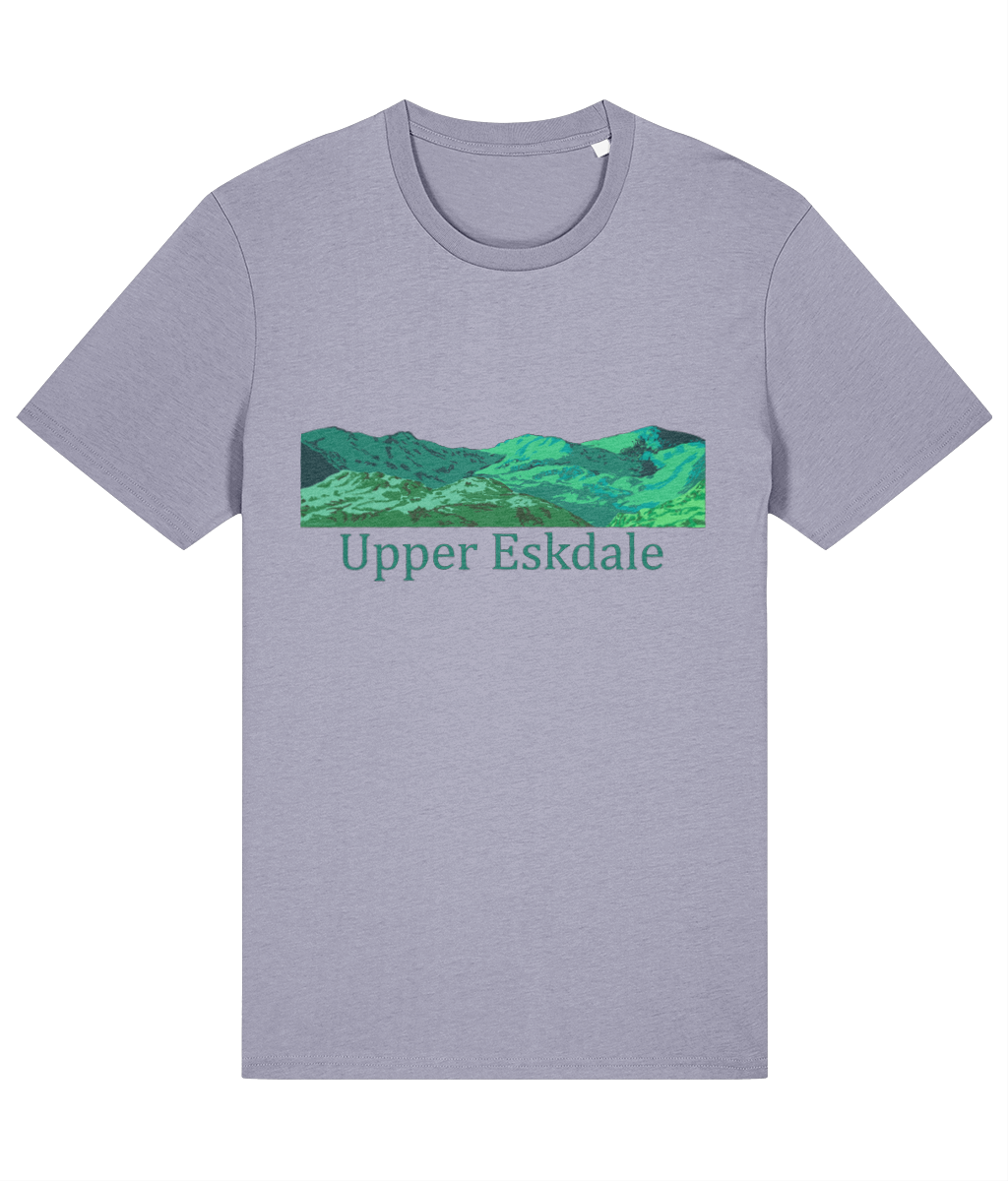 Lake District Men's T-Shirt Upper Eskdale, Front, Lavender