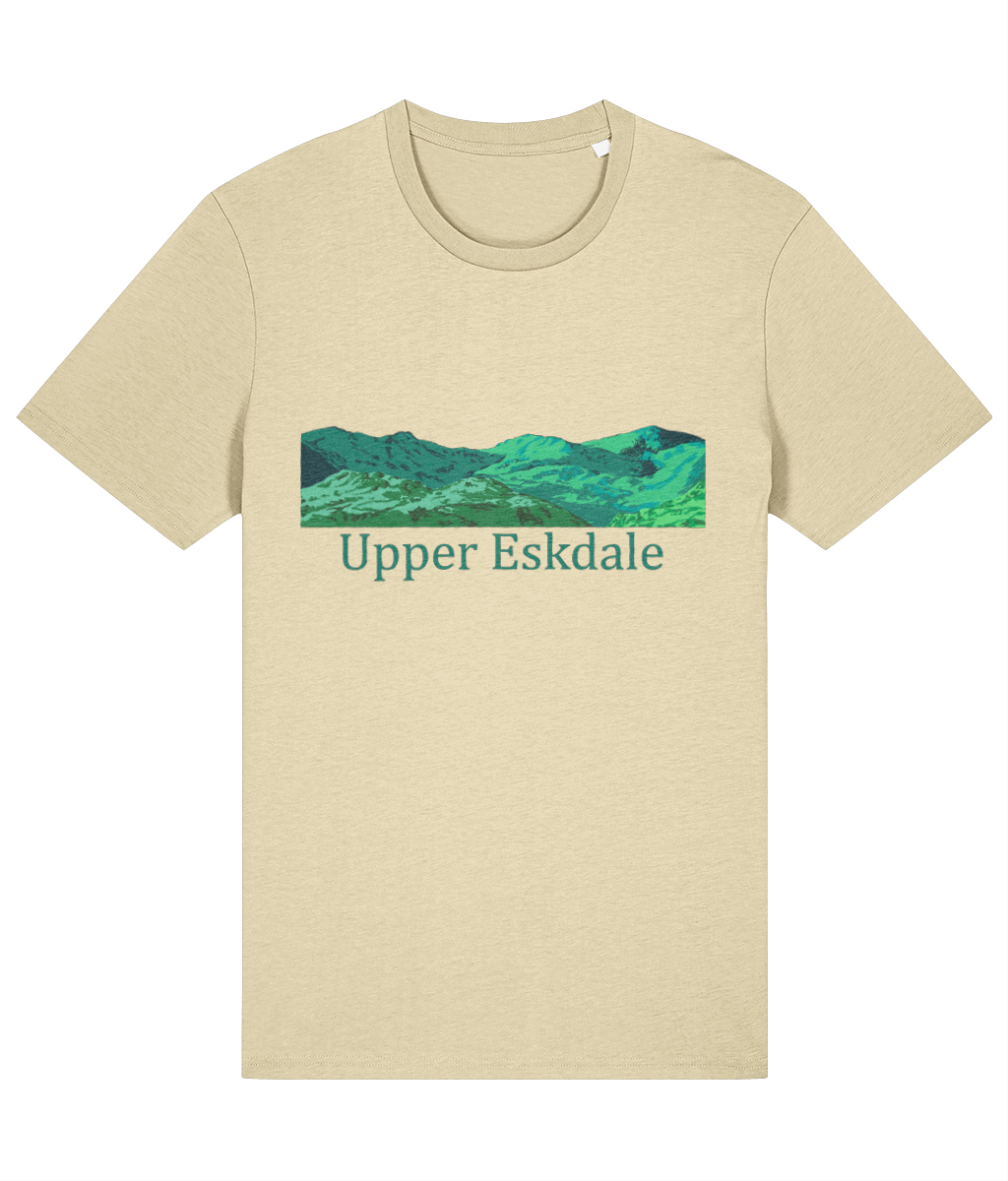 Lake District Men's T-Shirt Upper Eskdale, Front, Butter