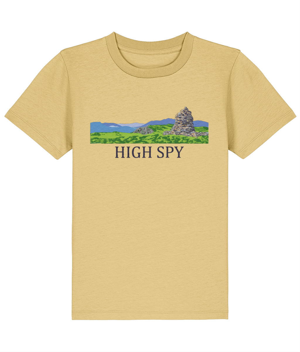 Lake District Kid's T-Shirt High Spy, Front, Viva Yellow