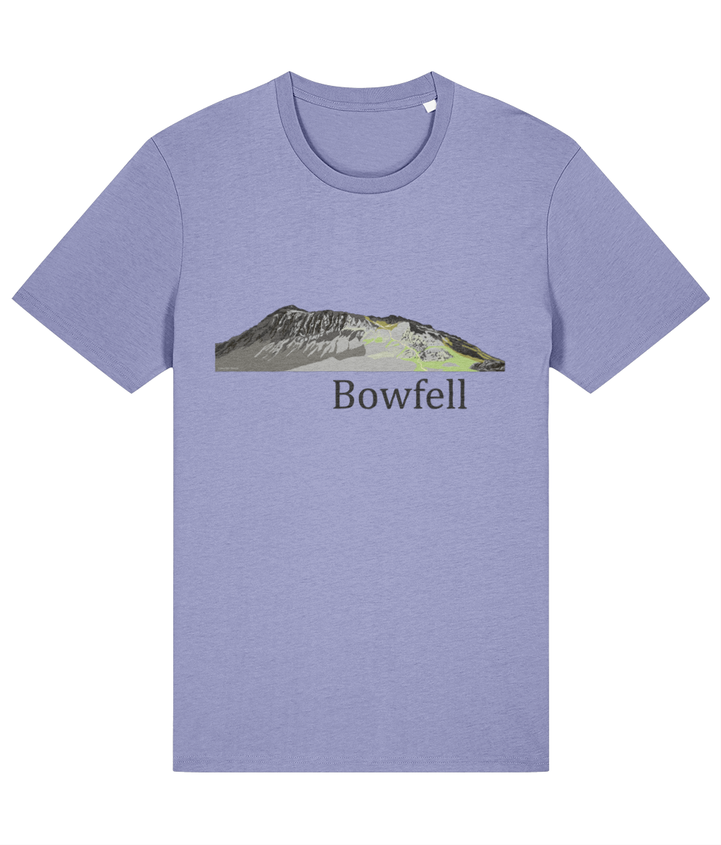 Lake District Men's T-Shirt Bowfell, Front, Violet