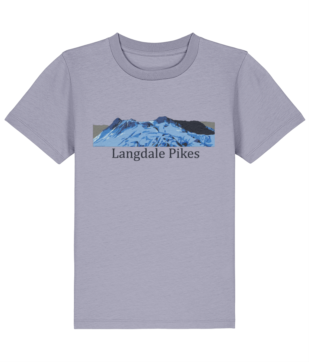 Lake District Kid's T-Shirt Langdale Pikes, Front, Lavender