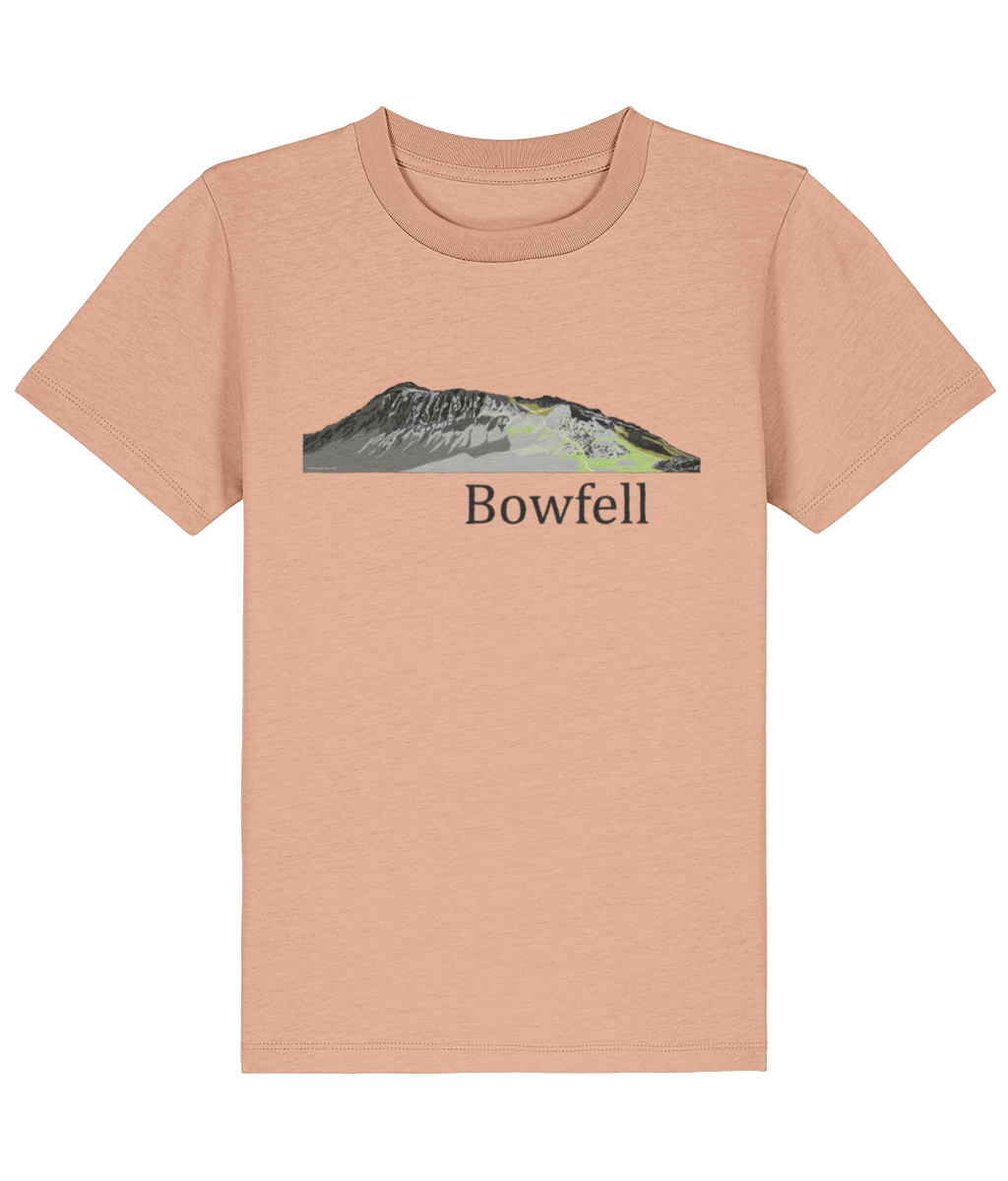 Lake District Kids's T-Shirt Bowfell, Front, Fraiche Peche