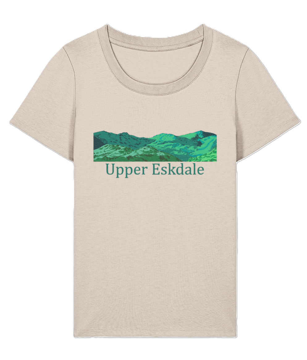 Lake District Women's T-Shirt Upper Eskdale, Front, Cream