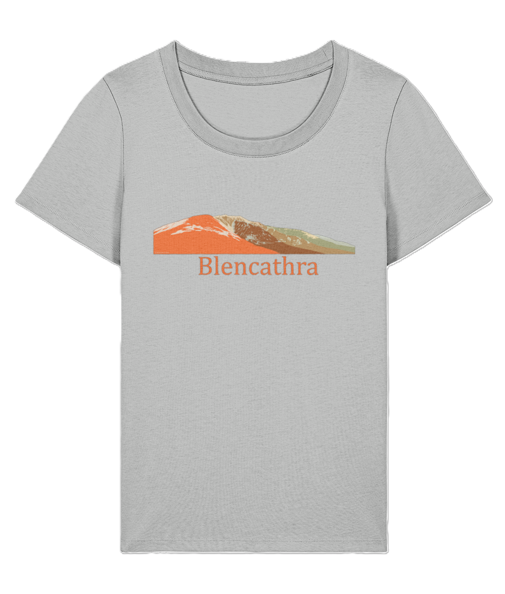 Lake District Women's T-Shirt Blencathra, Front, Heather Grey