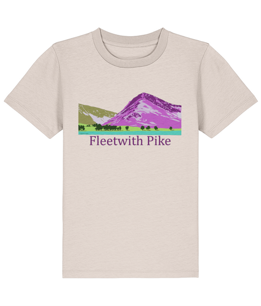 Lake District, Kid's T-Shirt Fleetwith Pike, Front, Eco Heather