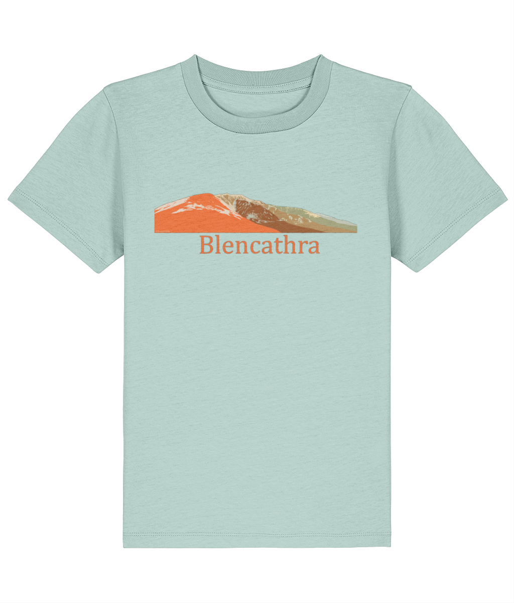 Lake District Kid's T-Shirt Blencathra, Front, Caribbean Blue