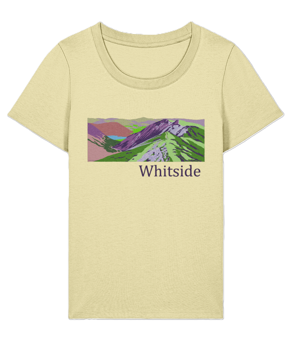 Lake District Women's T-Shirt Whiteside, Front, Lemon Sorbet