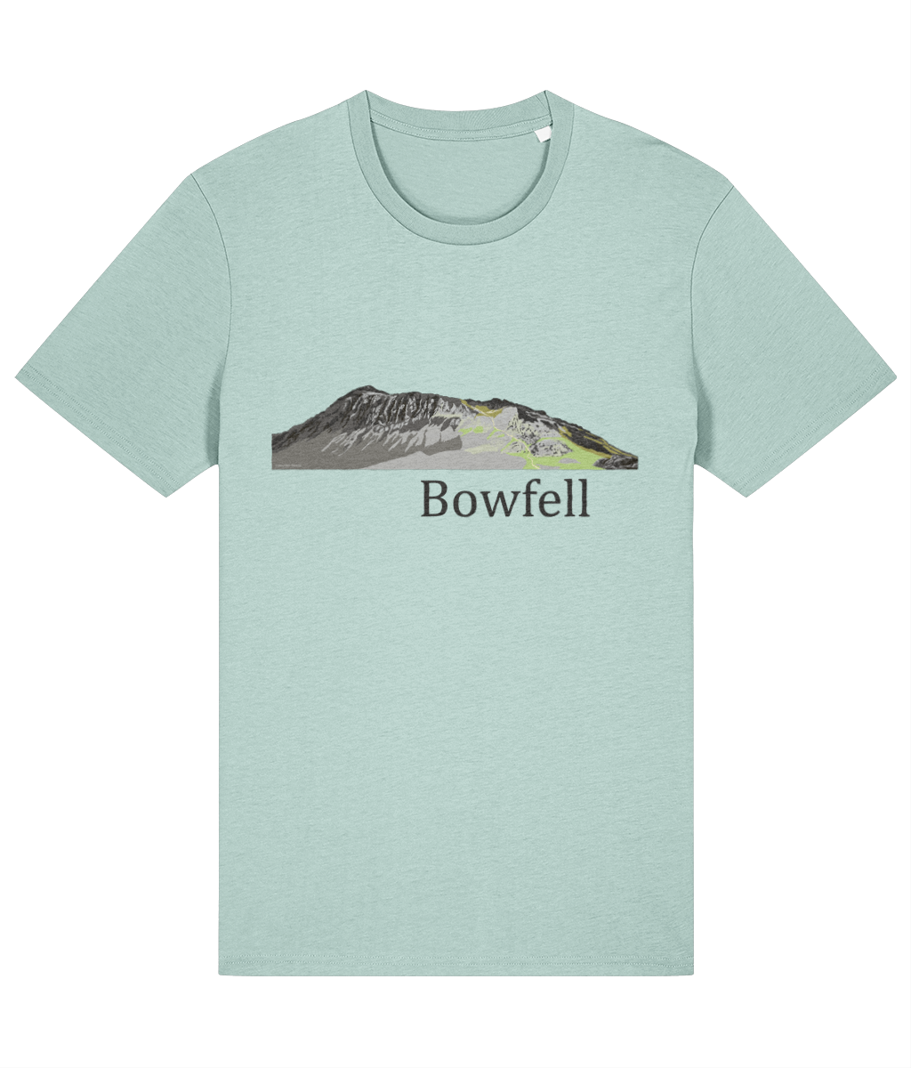 Lake District Men's T-Shirt Bowfell, Front, Caribbean Blue