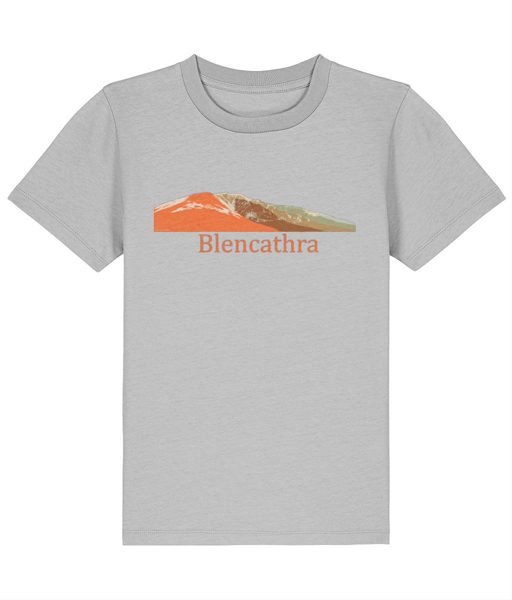 Lake District Kid's T-Shirt Blencathra, Front, Heather Grey