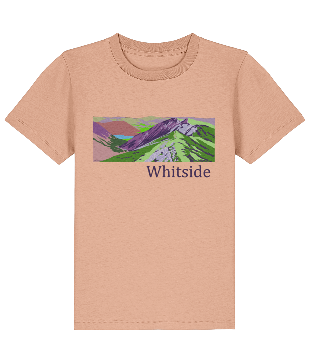 Lake District Kid's T-Shirt Whiteside, Front, Fraiche Peche