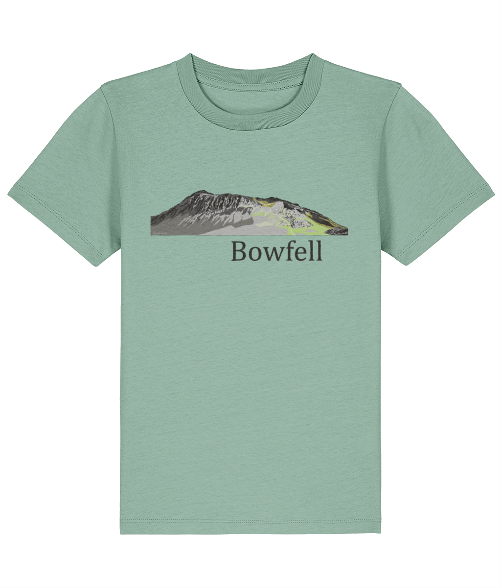 Lake District Kids's T-Shirt Bowfell, Front, Aloe