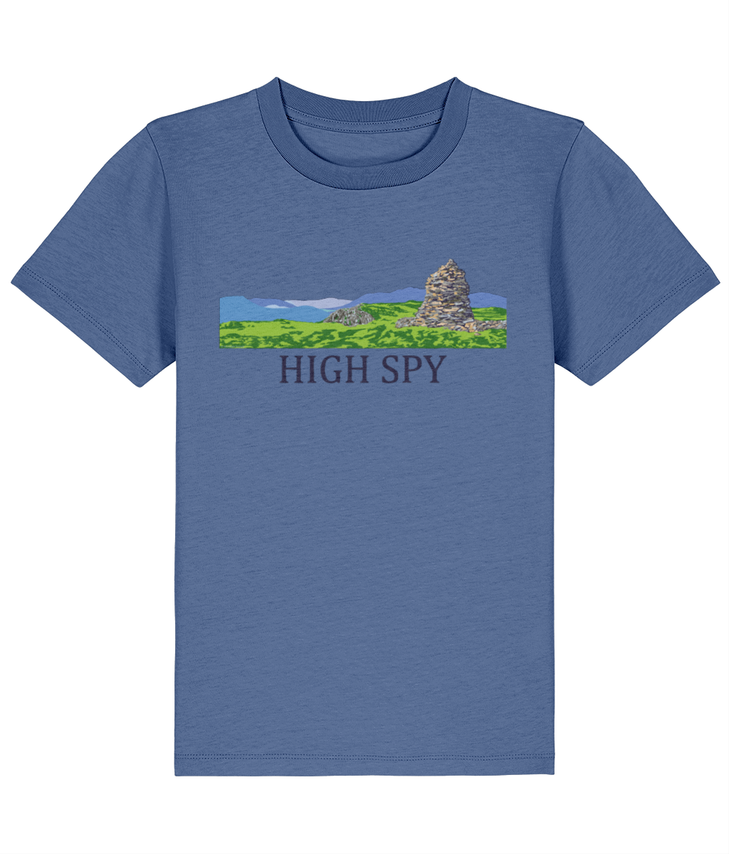Lake District Kid's T-Shirt High Spy, Front, Bright Blue