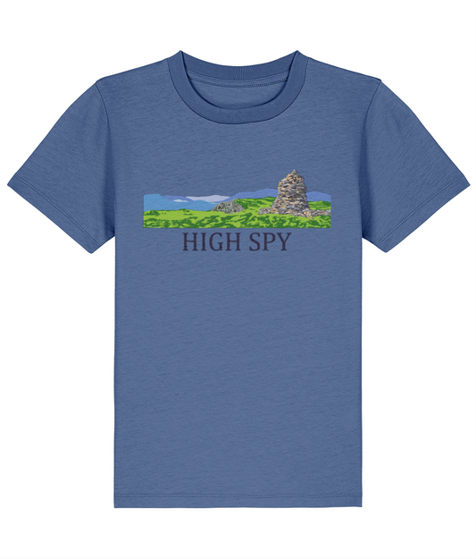 Lake District Kid's T-Shirt High Spy, Front, Bright Blue
