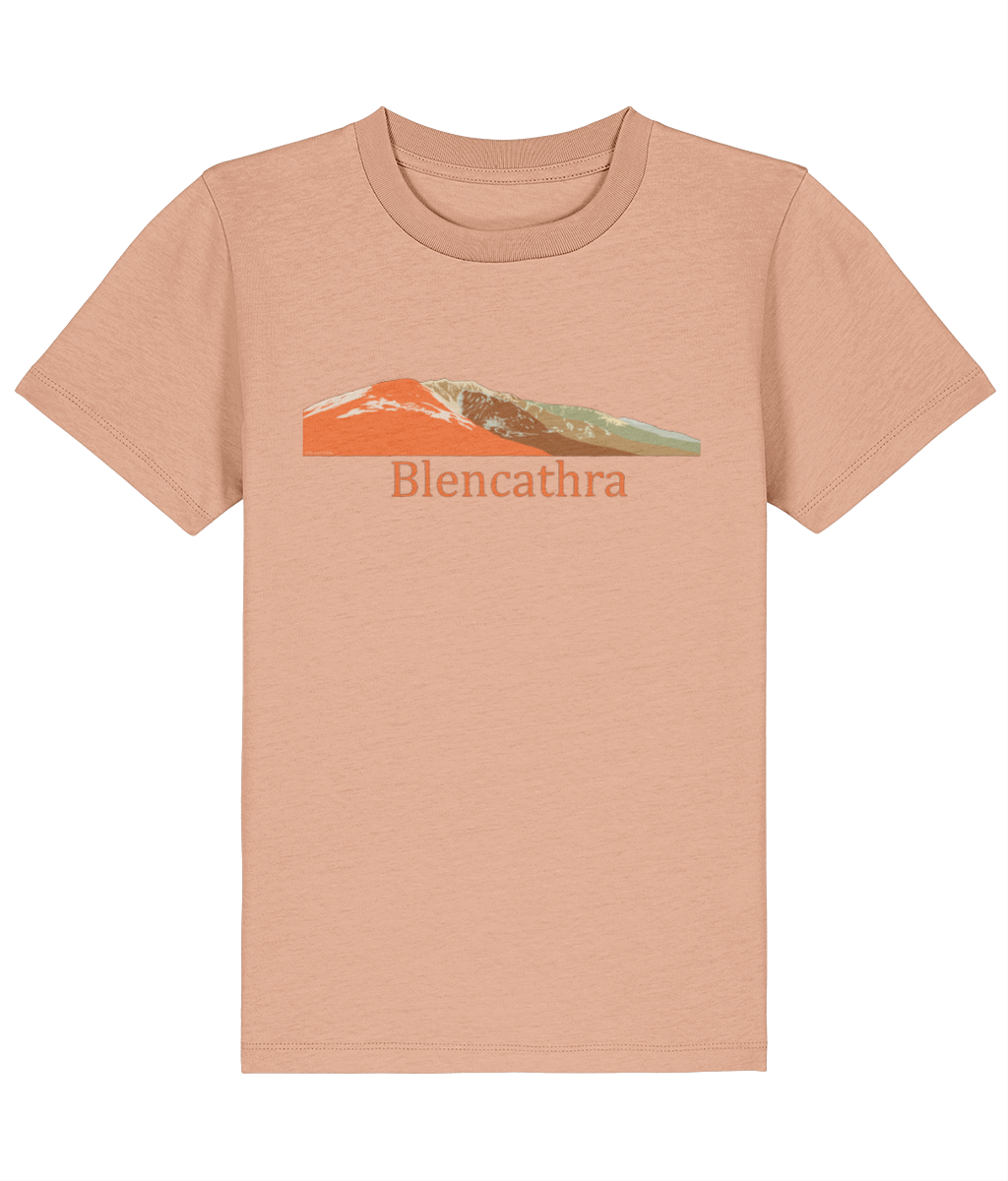 Lake District Kid's T-Shirt Blencathra, Front, Fraiche Peche