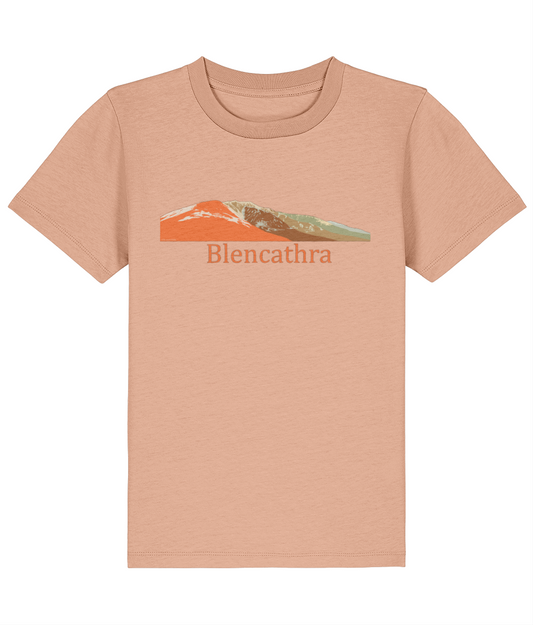 Lake District Kid's T-Shirt Blencathra, Front, Fraiche Peche