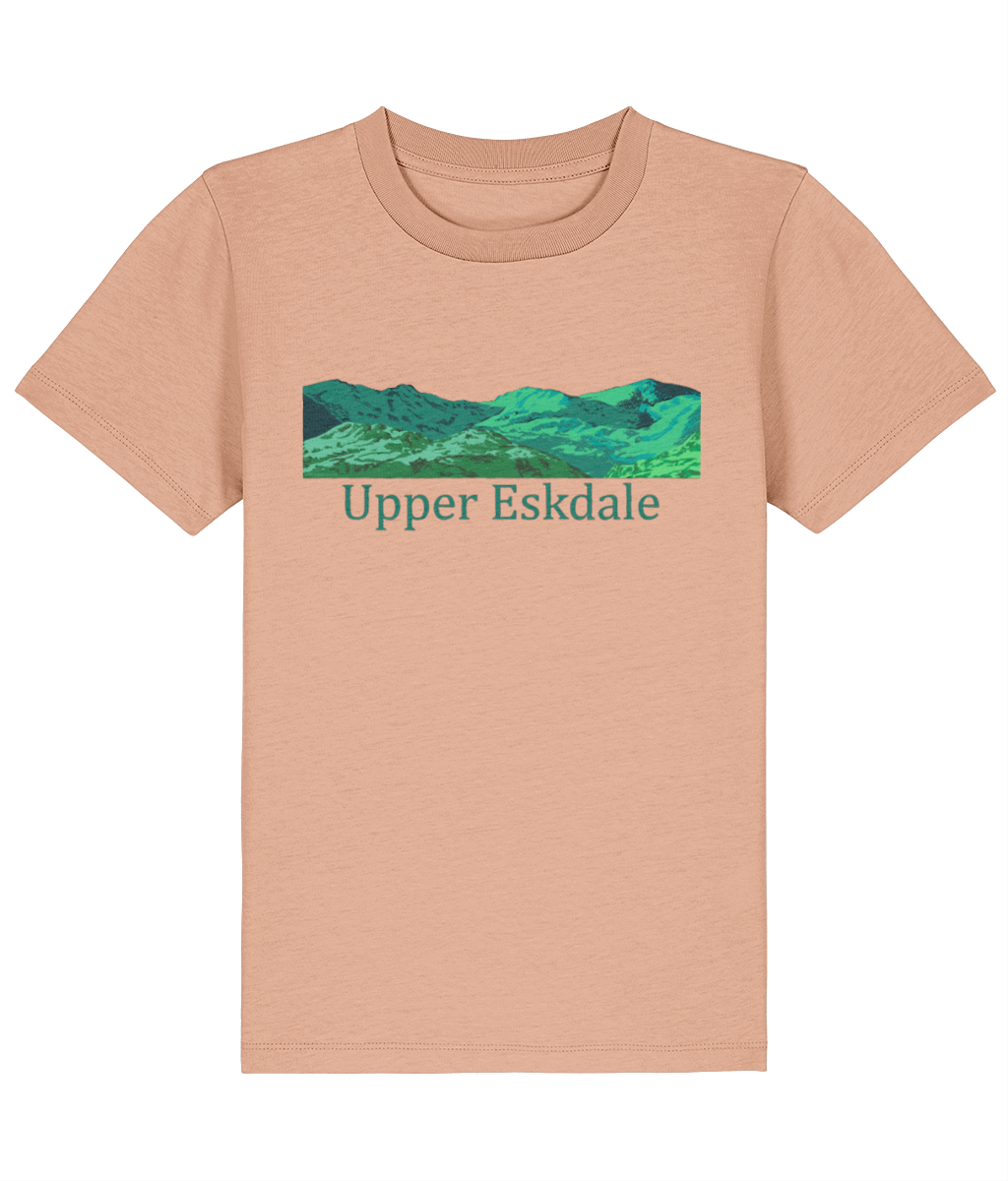 Lake District Kid's T-Shirt Upper Eskdale, Front, Fraiche Peche