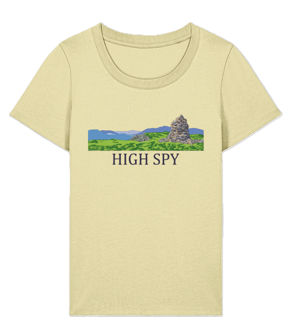 Lake District Women's T-Shirt High Spy, Front, Lemon Sorbet