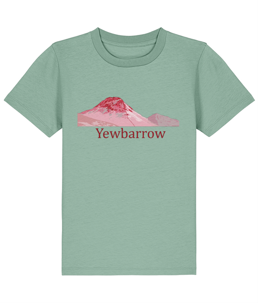 Lake District Kid's T-Shirt Yewbarrow, Front, Aloe