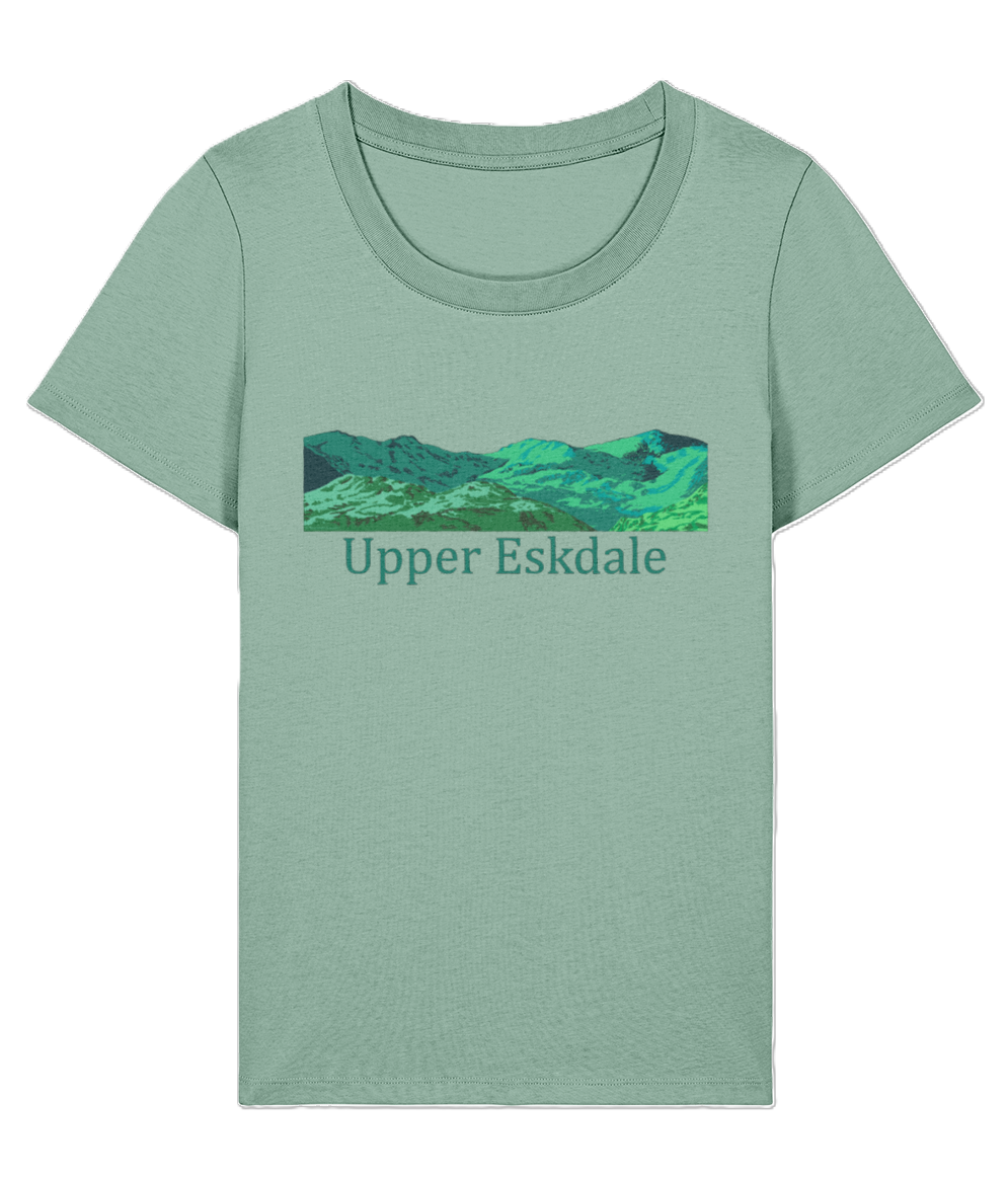 Lake District Women's T-Shirt Upper Eskdale, Front, Aloe