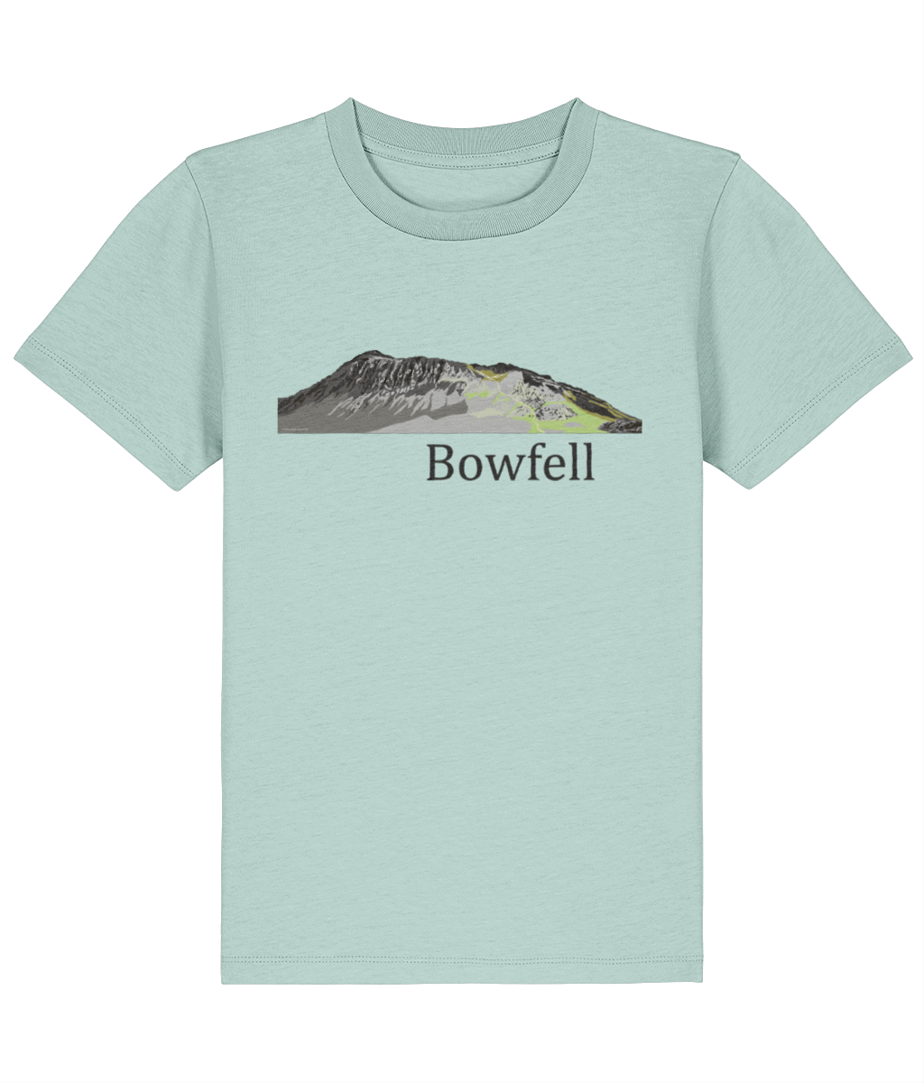 Lake District Kids's T-Shirt Bowfell, Front, Caribbean Blue