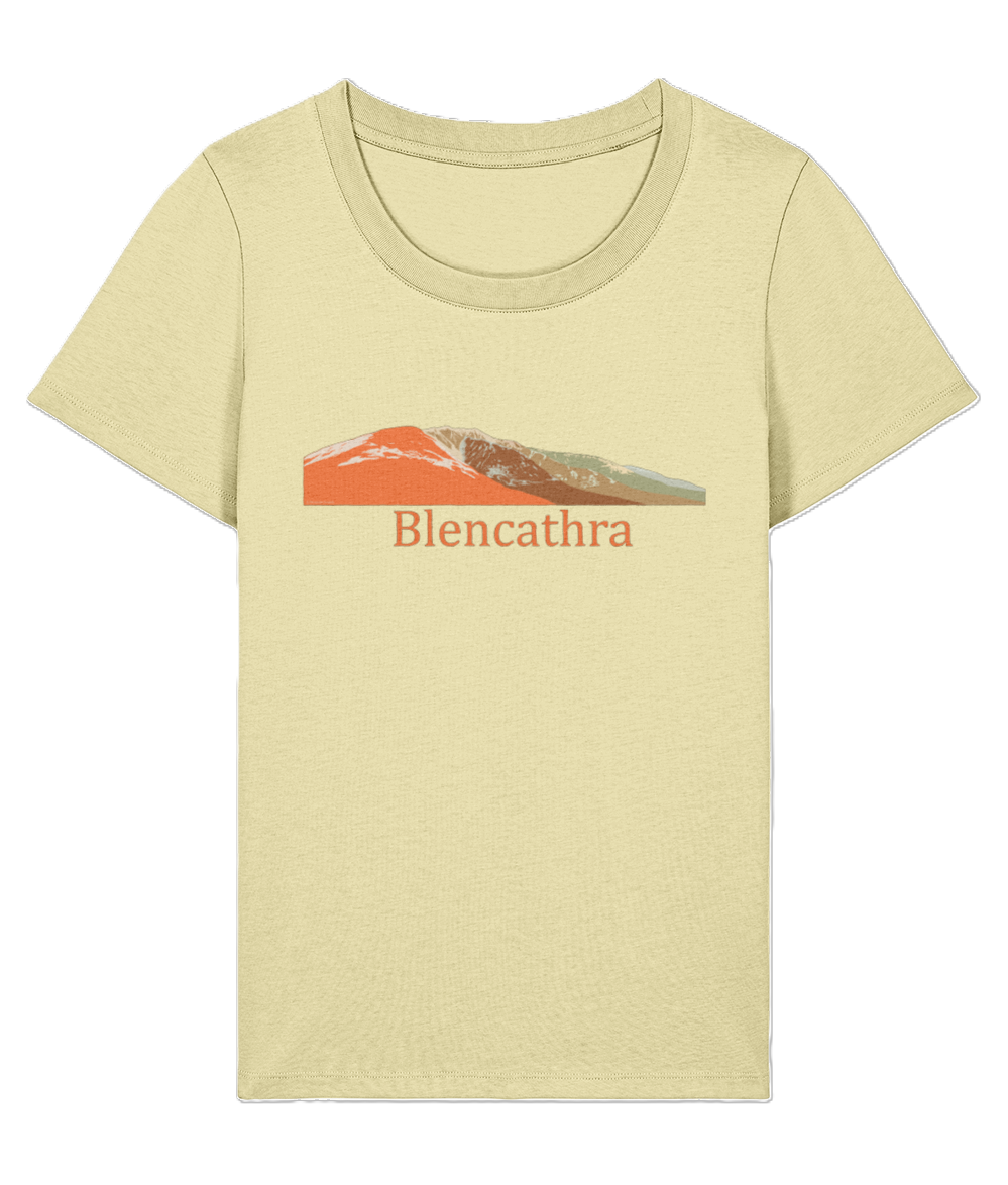 Lake District Women's T-Shirt Blencathra, Front, Lemon Sorbet