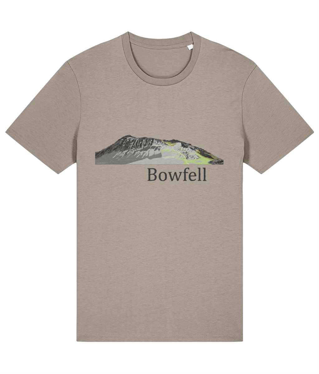 Lake District Men's T-Shirt Bowfell, Front, Desert Dust
