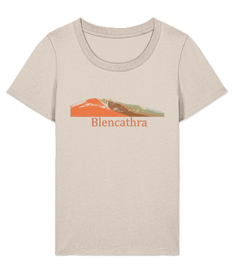 Lake District Women's T-Shirt Blencathra, Front, Cream