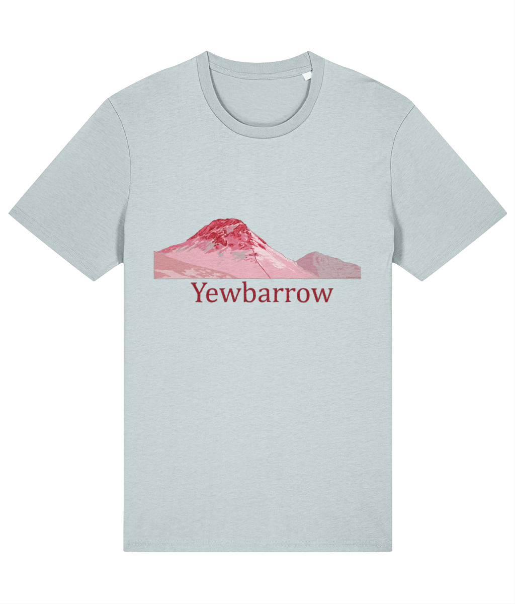 Lake District Men's T-Shirt Yewbarrow, Front, Blue Ice