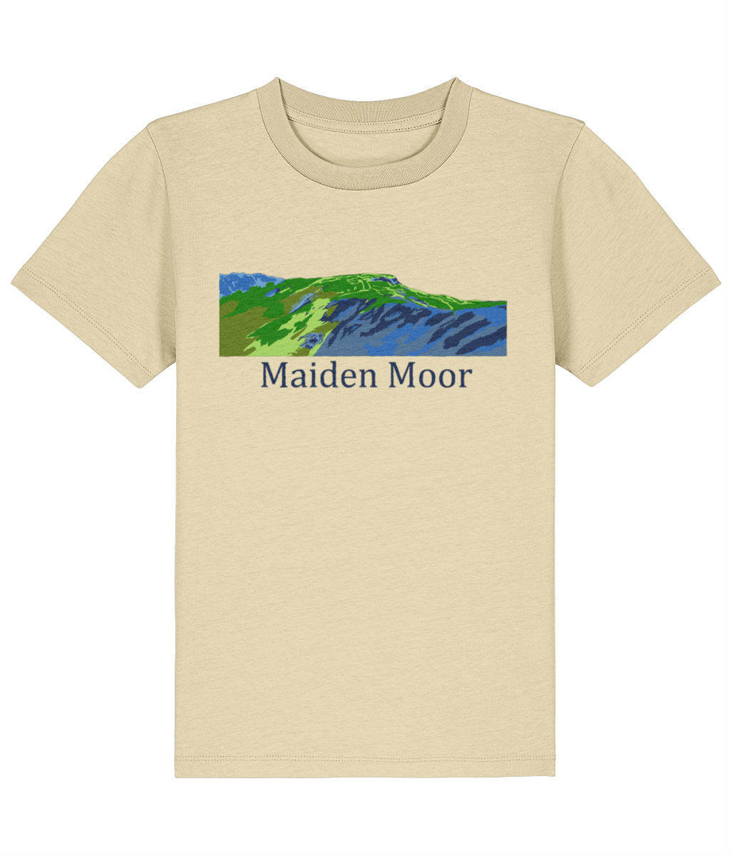 Lake District Kid's T-Shirt Maiden Moor, Front, Butter