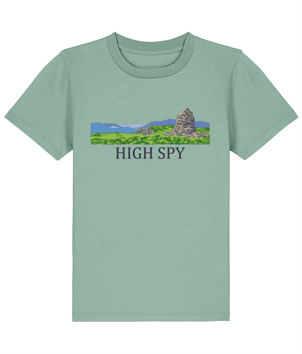 Lake District Kid's T-Shirt High Spy, Front, Aloe